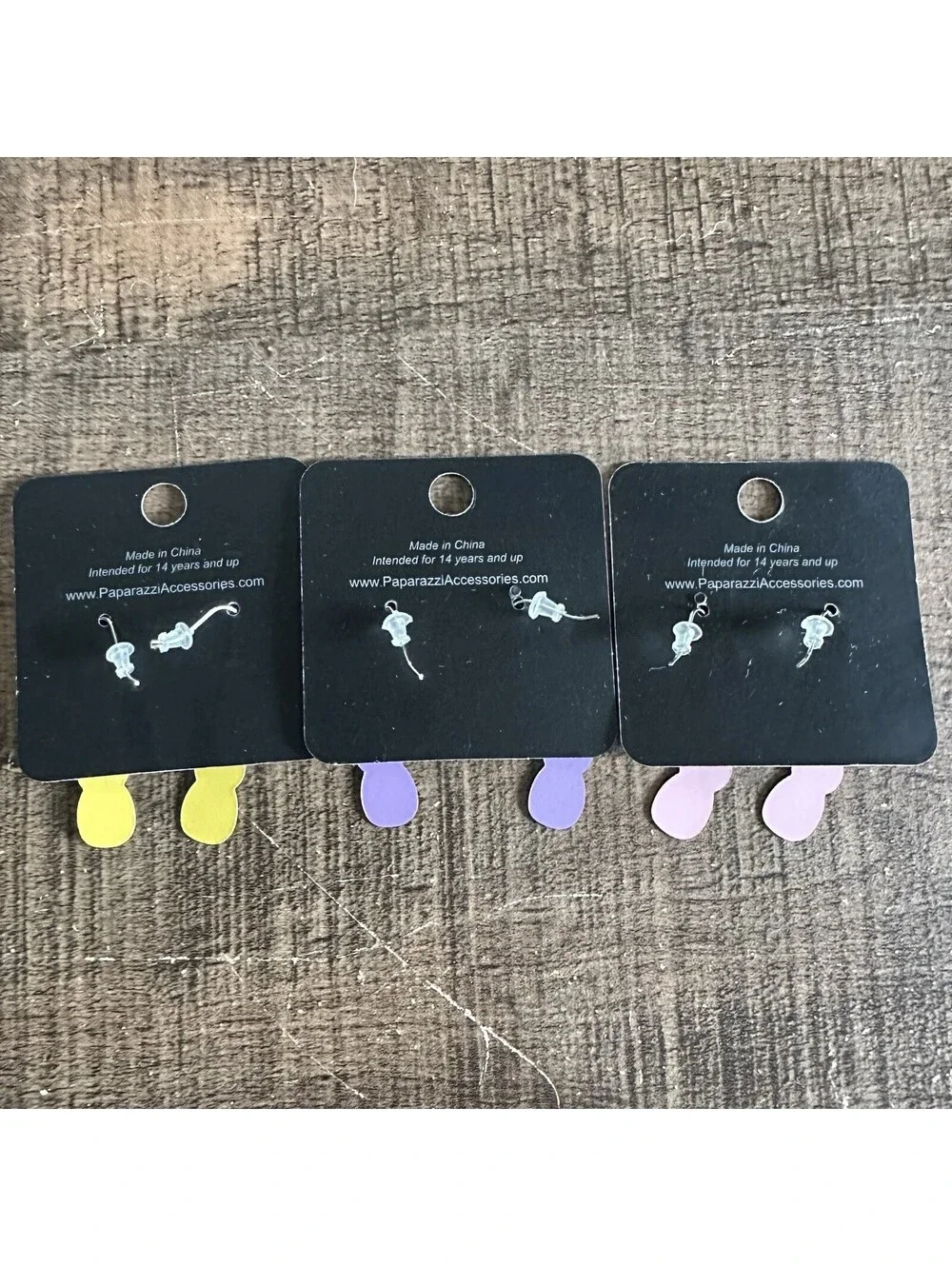 Paparazzi Easter Peeps Bunny Dangle Earrings Set of 3 | Yellow Pink Purple
